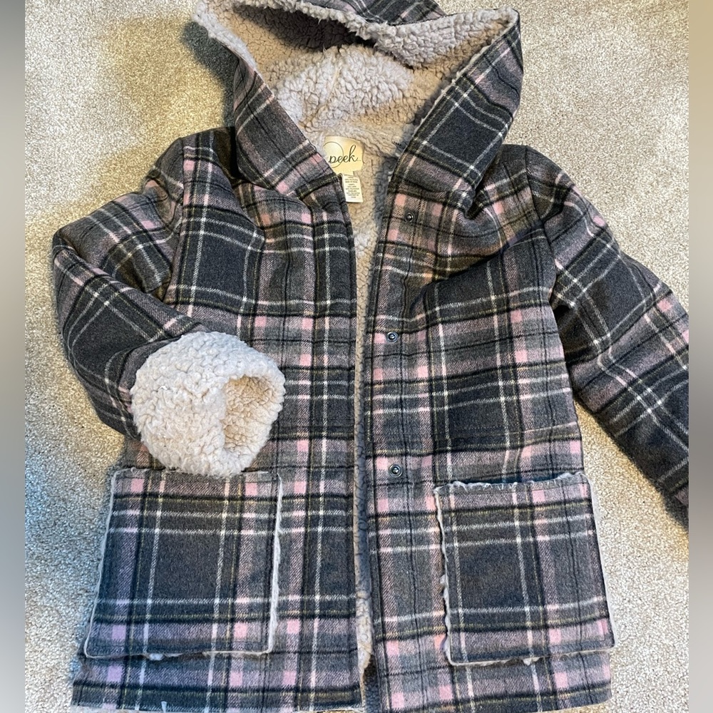 NWOT PEEK Girls Wool blend coat 4-5 small